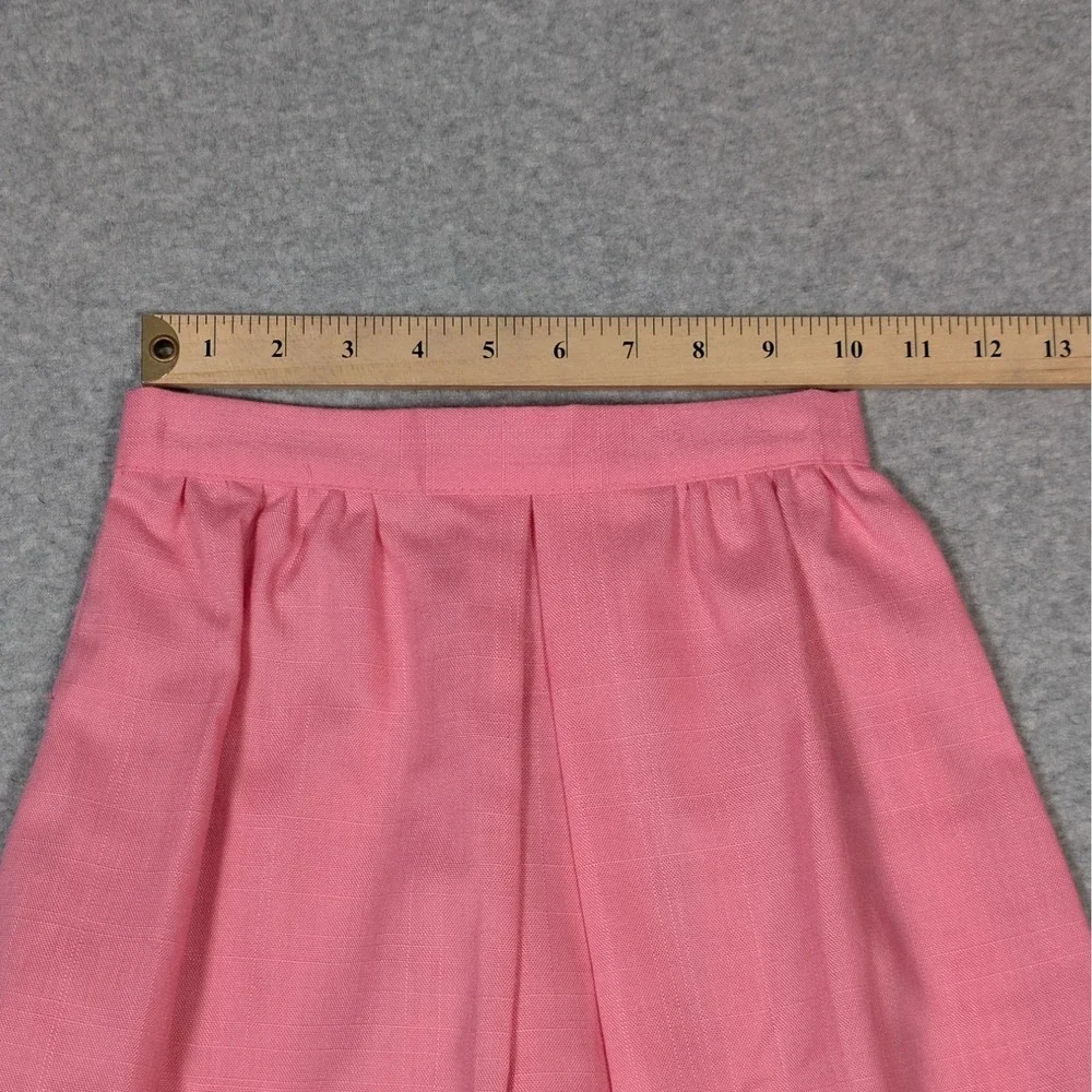 Vintage Girls Pleated Skirt Cardigan Jacket Set Size 10 Bright Pink New